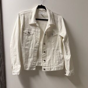 Time and Tru White Denim Jacket